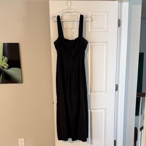 Reformation Elegant Black Strapless Dress